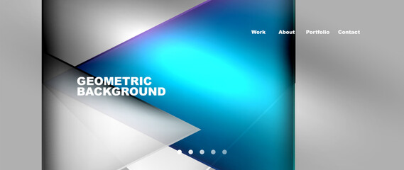 Naklejka premium Flowing bright neon gradients geometric abstract background with triangles and lines. Fluid color pattern of color liquid gradient background for wallpaper, banner, background, card, landing page