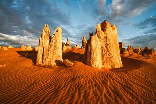 Rock formations at the Pinnacles desert, Nambung National Park, Western Australia
