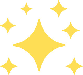 Golden shine icon isolated on white background . Golden sparkles icon vector . Shining stars icon