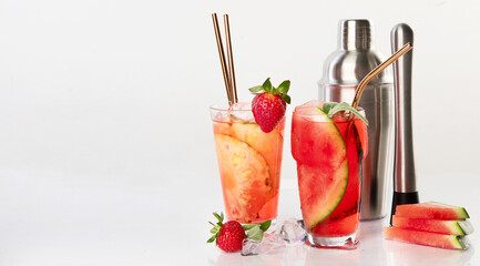 Cocktails assortment. Classic drink menu concept.