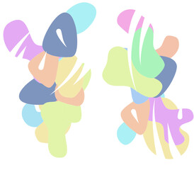 fluid shape illustrations in abstract vectors for graphic elements