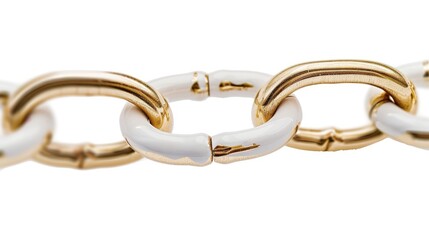 Fototapeta premium White background chain with clipping path