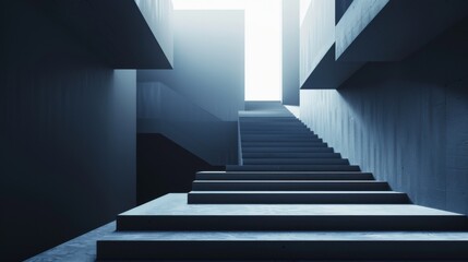 Obraz premium Minimalistic Abstract Architecture Desktop Wallpaper, Geometric Shapes, Monochromatic color, Modern Simplicity, banner design, brochure, pattern design, web, wallpaper, background template