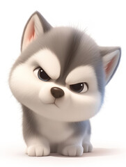 Fototapeta premium Cute 3D dog animal patterns, illustrations, posters, background images, decorative graphics, wallpapers, stickers.