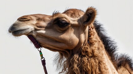 Obraz premium A Camel with an Arid Desert Background