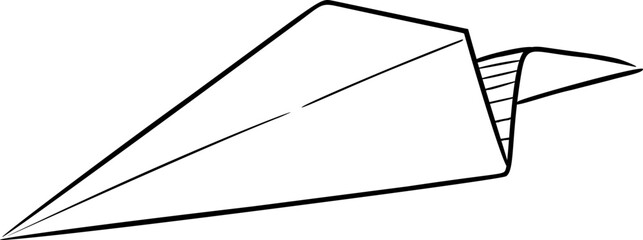 Hand drawn paper plane element vector