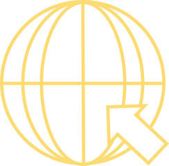 Earth globe and arrows