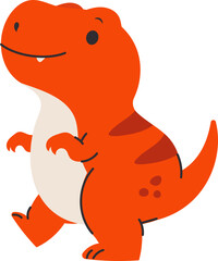 Cute dinosaur illustration vector