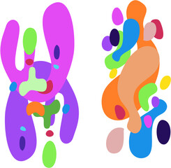 fluid shape illustrations in abstract vectors for graphic elements