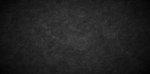 Obraz premium Dark Black grunge stone background texture, old vintage charcoal black backdrop paper with watercolor. Abstract background with black wall surface, black stucco texture. Black gray satin dark texture.
