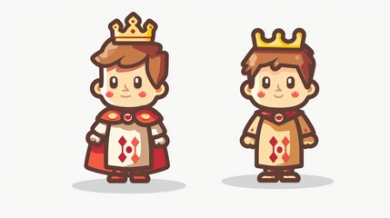 Fototapeta premium Attractive baby king character icon for your project