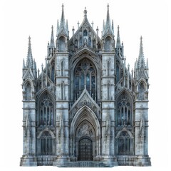 Fototapeta premium very large cathedral with a clock on the front