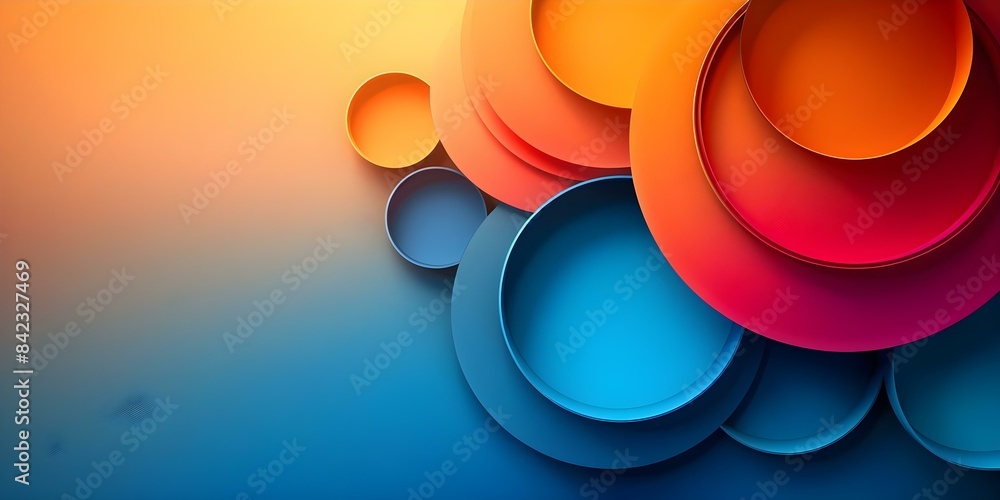 Poster circular gradient design background. concept graphics design, circular gradient, background design