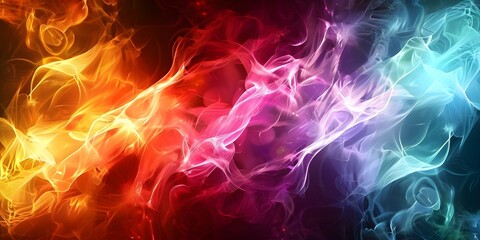 Abstract digital art inspired by spirituality AI neural networks and the universe. Concept Spirituality, AI Neural Networks, Universe, Abstract Digital Art