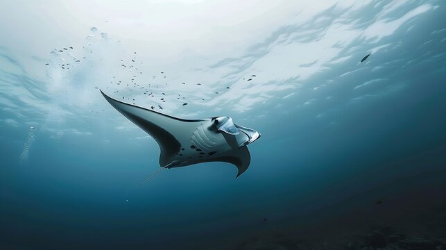 Manta Ray at Islas Revillagigedos Mexico : Generative AI