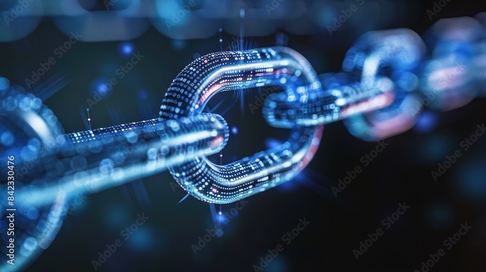 Poster cryptocurrency fintech block chain network. copy space for text.