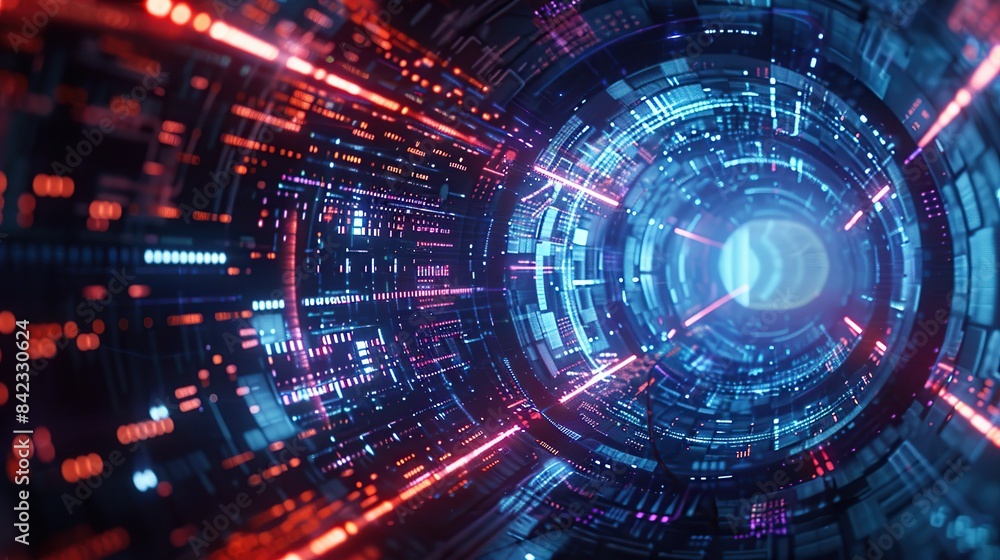 Poster digital background ideal for technological operations, neural networks, ai, data transmission and en