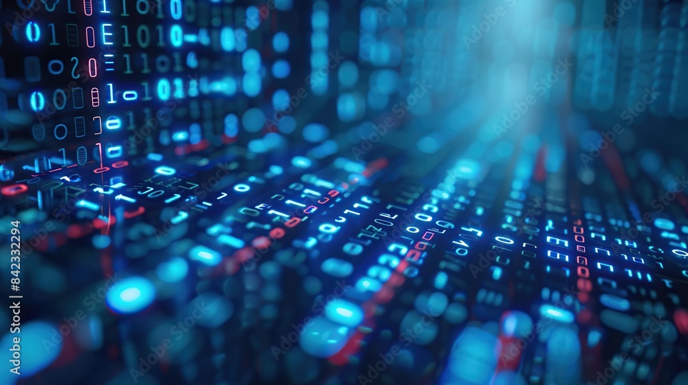 Poster digital background ideal for technological operations, neural networks, ai, data transmission and en