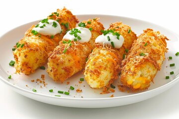 Gourmet Baked Potato Croquettes with a Decadent Cheddar Filling