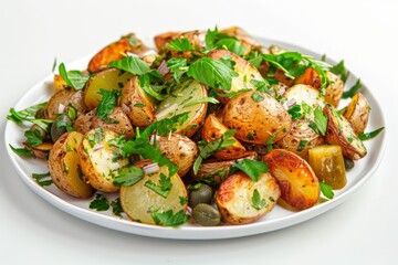Yummy Baked Potato Salad with a Tangy Mustard Dressing