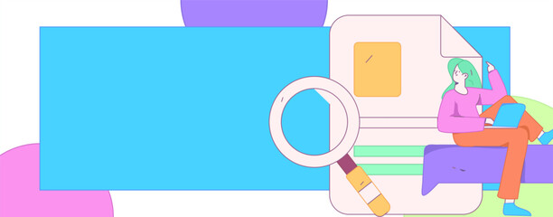 Invite friends to conduct questionnaire flat vector concept operation hand drawn illustration
