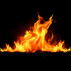 Fototapeta premium Fire abstract background with flames