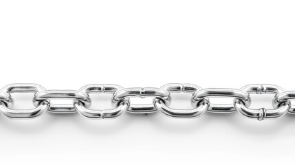 Obraz premium White background chain with clipping path