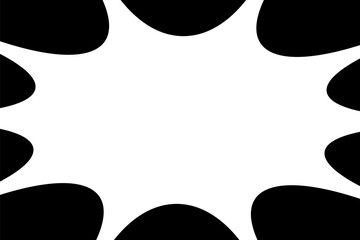 爆発のような吹き出しフレーム、背景イラスト