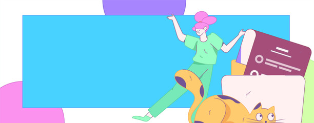 Invite friends to conduct questionnaire flat vector concept operation hand drawn illustration
