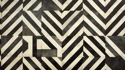 Black and white geometric pattern. The image is a repeating pattern of black and white stripes.
