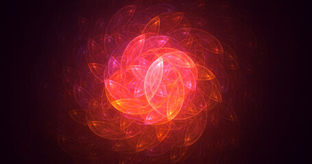 3D manual rendering abstract colorful fractal light background. Its not AI Generatd illustration.