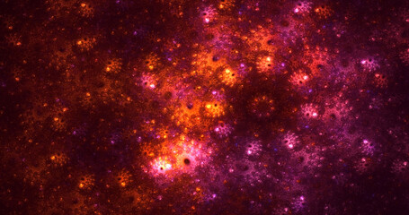 3D manual rendering abstract colorful fractal light background. Its not AI Generatd illustration.