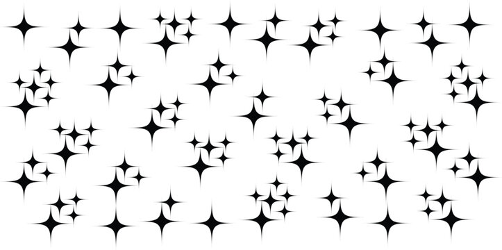 Set of sparkle star icons. Abstract sparkle icon, shine icon, clean icon, star, icon shape vector illustration. Sparkles vector	