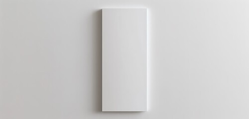 Minimalist setting small wide blank white paper.