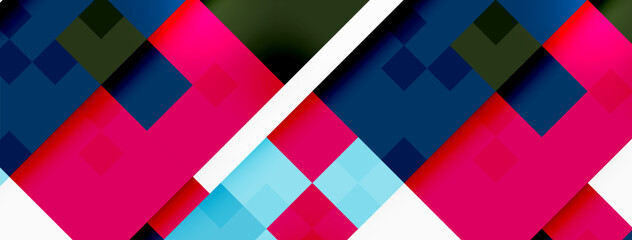 Dynamic colorful squares background. Vector Illustration For Wallpaper, Banner, Background, Card, Book Illustration, landing page