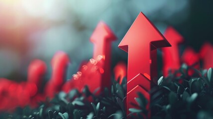 Highly effective with rising red arrow