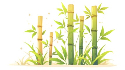 Naklejka premium The bamboo cartoon sports a cute and charming design perfect for adorning t shirts stickers or as a logo element embodying a delightful and expressive style