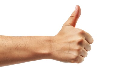 Thumb up gesture in isolation