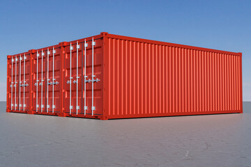 Illustration of Economic and Trade Concepts of Containers