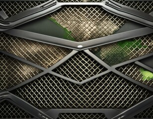 camouflage metal and mesh background
