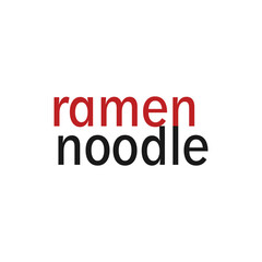Ramen noodle vector illustration isolated on white background. Vector illustration of cartoon logo icon.