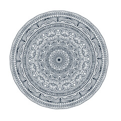 hand drawn mandala adult coloring book page
