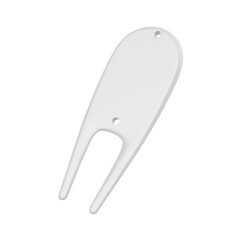 Blank golf divot tool tee set 3d illustration.