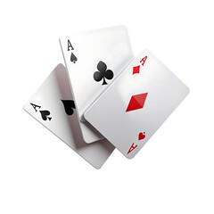 flying playing card for poker and gambling three transparent background
