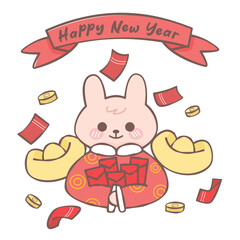 Set of chinese new year doodle
