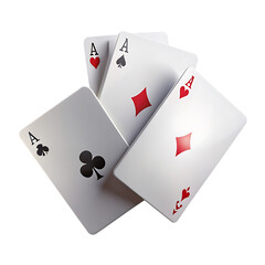 flying playing card for poker and gambling three transparent background