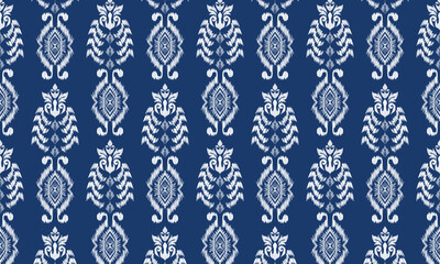 Hand draw Ethnic geometric fabric pattern .Ikat embroidery Ethnic oriental Pixel pattern.Aztec style abstract vector illustration.white background.great for textiles, banners, wallpapers.