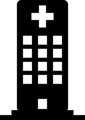 Obraz premium hospital health city building silhouette