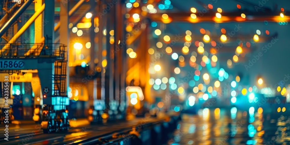 Poster abstract blurred background with bokeh lights.