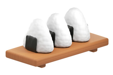 3D Onigiri Illustration
